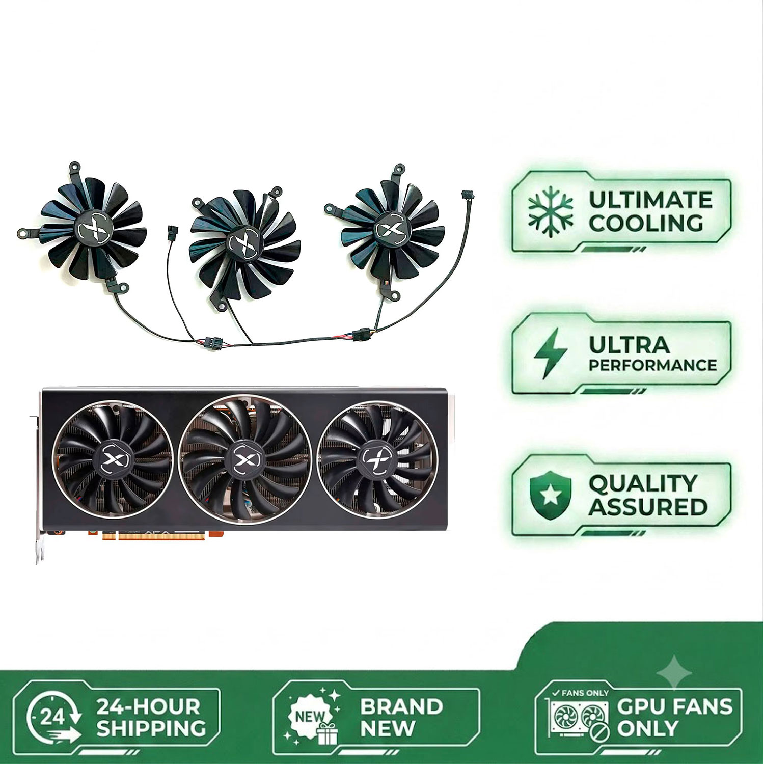 Rx 6700 Xt 12Gb Graphics Card - Новый вентилятор для видеокарты, 4 контакта,