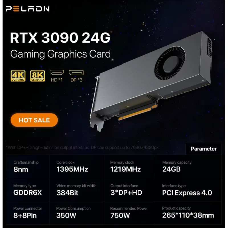 Горячая распродажа: низкая цен – обзор и цена Rtx 3090 24Gb Graphics Card